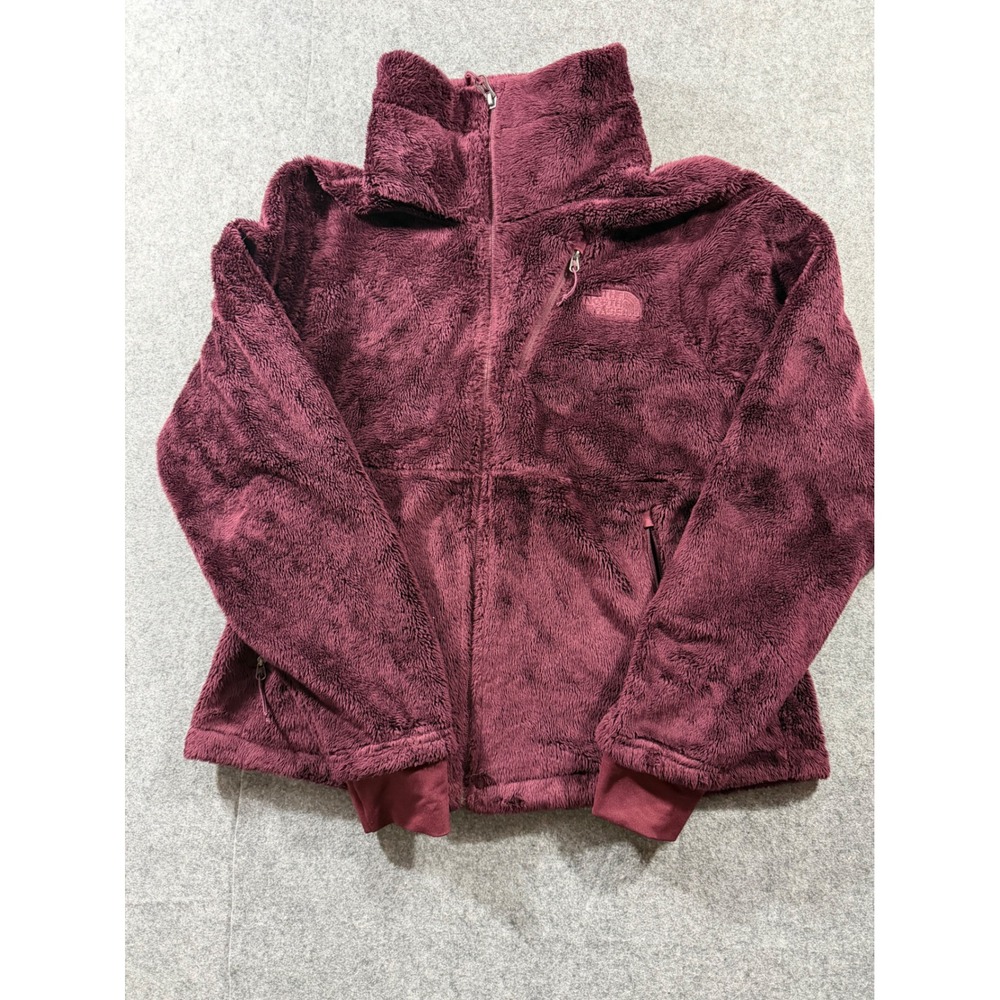 The North Face Osito Fleece Jacket Womens Large Burgundy Full Zip Soft Pile L